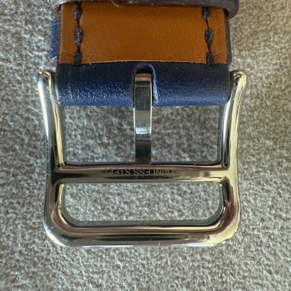 Apple x Hermès Double Tour Watch Band Encre/Béton Swift Leather - Picture 14 of 16